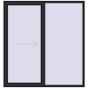 Pricing Sliding patio doors 1790x1900 mm PATIO DOOR REHAU BRILLANT DESIGN BLACK_ULTI-MATT two-sided