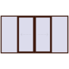 Pricing Sliding patio doors 3600x2000 mm PATIO DOOR REHAU BRILLANT DESIGN BLACK_CHERRY two-sided