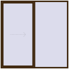 Pricing Sliding patio doors 2400x2400 mm REHAU SYNEGO SLIDE DARK_OAK two-sided