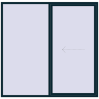 Pricing Sliding patio doors 2400x2350 mm PATIO DOOR REHAU SYNEGO STEEL_BLUE two-sided