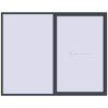 Pricing Sliding patio doors 2800x2200 mm REHAU SYNEGO SLIDE ANTHRACITE_GREY_STRUKTURAL external