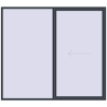 Pricing Sliding patio doors 2700x2400 mm REHAU GENEO HST ANTHRACITE_GREY_STRUKTURAL two-sided
