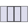 Pricing Sliding patio doors 4000x2300 mm PATIO DOOR REHAU BRILLANT DESIGN BLACK_ULTI-MATT two-sided