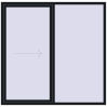 Pricing Sliding patio doors 2050x2010 mm PATIO DOOR REHAU BRILLANT DESIGN BLACK_COOL_110L-2 two-sided