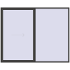 Pricing Sliding patio doors 3000x2400 mm REHAU GENEO HST BASALT_GREY two-sided