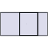 Pricing Sliding patio doors 4500x2300 mm PATIO DOOR REHAU BRILLANT DESIGN BLACK_COOL_110L-2 two-sided