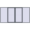 Pricing Sliding patio doors 4230x2200 mm PATIO DOOR REHAU SYNEGO ANTHRACITE_GREY_STRUKTURAL two-sided