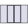 Pricing Sliding patio doors 3300x2200 mm PATIO DOOR REHAU BRILLANT DESIGN BASALT_GREY two-sided
