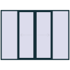 Pricing Sliding patio doors 3300x2400 mm PATIO DOOR REHAU SYNEGO STEEL_BLUE two-sided