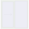Pricing Sliding patio doors 1970x2050 mm REHAU SYNEGO SLIDE RAL 9016 Traffic white two-sided