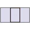 Pricing Sliding patio doors 4500x2300 mm PATIO DOOR REHAU SYNEGO BLACK_BROWN two-sided
