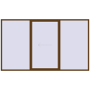 Pricing Sliding patio doors 3640x2120 mm PATIO DOOR REHAU BRILLANT DESIGN WALNUT external
