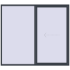 Pricing Sliding patio doors 2400x2130 mm PATIO DOOR REHAU BRILLANT DESIGN ANTHRACITE_GREY_STRUKTURAL two-sided