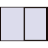 Pricing Sliding patio doors 3000x2200 mm PATIO DOOR REHAU BRILLANT DESIGN BLACK_BROWN two-sided