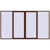 Pricing Sliding patio doors 4000x2300 mm PATIO DOOR REHAU BRILLANT DESIGN BLACK_CHERRY two-sided