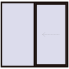 Pricing Sliding patio doors 2220x2150 mm PATIO DOOR REHAU SYNEGO BLACK_BROWN two-sided