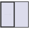 Pricing Sliding patio doors 2500x2300 mm PATIO DOOR REHAU BRILLANT DESIGN ANTHRACITE_GREY_GLATT two-sided