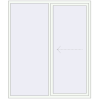 Pricing Sliding patio doors 1800x2100 mm PATIO DOOR REHAU SYNEGO RAL 9016 Traffic white two-sided