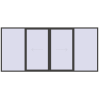 Pricing Sliding patio doors 4850x2200 mm PATIO DOOR REHAU BRILLANT DESIGN BASALT_GREY two-sided