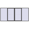 Pricing Sliding patio doors 4500x2100 mm PATIO DOOR REHAU BRILLANT DESIGN BASALT_GREY two-sided