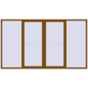 Pricing Sliding patio doors 3500x2000 mm PATIO DOOR REHAU SYNEGO GOLDEN OAK two-sided