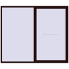 Pricing Sliding patio doors 2500x2100 mm PATIO DOOR REHAU BRILLANT DESIGN CHOCOLATE_BROWN two-sided