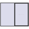 Pricing Sliding patio doors 3000x2500 mm REHAU GENEO HST ANTHRACITE_GREY_GLATT two-sided