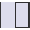 Pricing Sliding patio doors 2300x2100 mm PATIO DOOR REHAU SYNEGO ANTHRACITE_GREY_GLATT two-sided