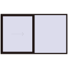 Pricing Sliding patio doors 3000x1800 mm PATIO DOOR REHAU SYNEGO BLACK_BROWN two-sided