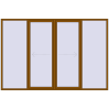 Pricing Sliding patio doors 3300x2200 mm PATIO DOOR REHAU SYNEGO GOLDEN OAK two-sided