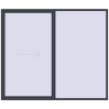 Pricing Sliding patio doors 2700x2300 mm PATIO DOOR REHAU SYNEGO ANTHRACITE_GREY_STRUKTURAL two-sided