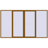 Pricing Sliding patio doors 3900x2300 mm PATIO DOOR REHAU BRILLANT DESIGN GOLDEN OAK two-sided