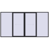 Pricing Sliding patio doors 4230x2200 mm PATIO DOOR REHAU SYNEGO BLACK_ULTI-MATT two-sided