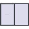 Pricing Sliding patio doors 2800x2200 mm REHAU GENEO HST ANTHRACITE_GREY_STRUKTURAL external