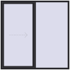 Pricing Sliding patio doors 2100x2100 mm PATIO DOOR REHAU BRILLANT DESIGN BLACK_ULTI-MATT two-sided