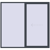 Pricing Sliding patio doors 2350x2200 mm PATIO DOOR REHAU SYNEGO ANTHRACITE_GREY_STRUKTURAL two-sided
