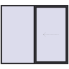 Ustalenie cen Przesuwane drzwi tarasowe 2400x2100 mm PATIO DOOR REHAU BRILLANT DESIGN BLACK_ULTI-MATT dwustronny
