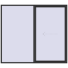 Pricing Sliding patio doors 2500x2200 mm REHAU SYNEGO SLIDE BLACK_STRUCTURAL two-sided