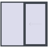 Pricing Sliding patio doors 2100x2000 mm PATIO DOOR REHAU BRILLANT DESIGN ANTHRACITE_GREY_STRUKTURAL two-sided