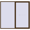Pricing Sliding patio doors 2500x2330 mm REHAU SYNEGO SLIDE DARK_OAK two-sided