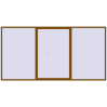 Pricing Sliding patio doors 4500x2300 mm PATIO DOOR REHAU BRILLANT DESIGN GOLDEN OAK external