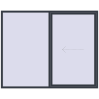 Ustalenie cen Przesuwane drzwi tarasowe 2500x2000 mm PATIO DOOR REHAU BRILLANT DESIGN ANTHRACITE_GREY_STRUKTURAL dwustronny