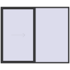 Pricing Sliding patio doors 2800x2300 mm REHAU GENEO HST ANTHRACITE_GREY_GLATT two-sided