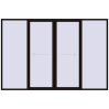 Pricing Sliding patio doors 3600x2400 mm PATIO DOOR REHAU SYNEGO BLACK_BROWN two-sided