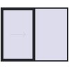 Pricing Sliding patio doors 2500x2000 mm PATIO DOOR REHAU BRILLANT DESIGN BLACK_COOL_110L-2 two-sided
