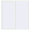 Pricing Sliding patio doors 2200x2300 mm REHAU SYNEGO SLIDE RAL 9016 Traffic white two-sided
