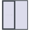 Pricing Sliding patio doors 1980x2250 mm PATIO DOOR REHAU BRILLANT DESIGN ANTHRACITE_GREY_STRUKTURAL two-sided