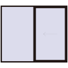 Pricing Sliding patio doors 2700x2300 mm REHAU GENEO HST BLACK_BROWN two-sided