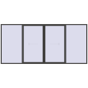 Pricing Sliding patio doors 5000x2300 mm PATIO DOOR REHAU SYNEGO BASALT_GREY two-sided