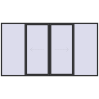 Pricing Sliding patio doors 4000x2200 mm PATIO DOOR REHAU BRILLANT DESIGN ANTHRACITE_GREY_GLATT two-sided
